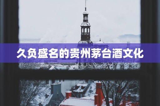 久负盛名的贵州茅台酒文化