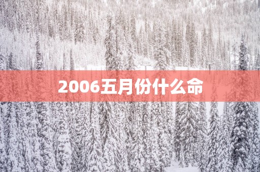 2006五月份什么命