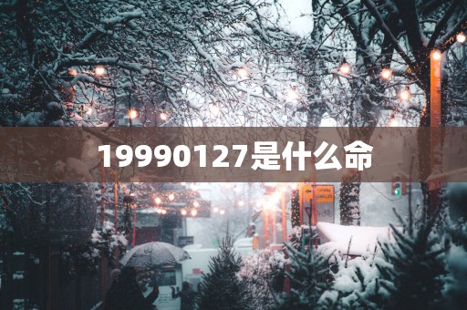 19990127是什么命