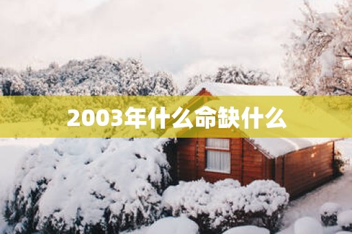 2003年什么命缺什么