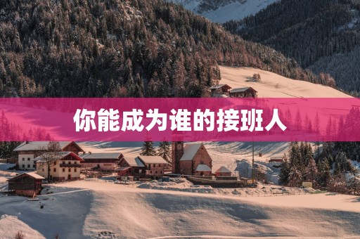 你能成为谁的接班人