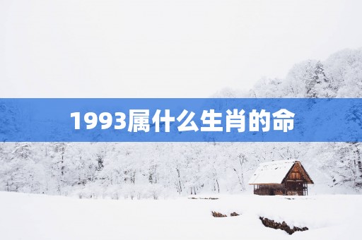 1993属什么生肖的命