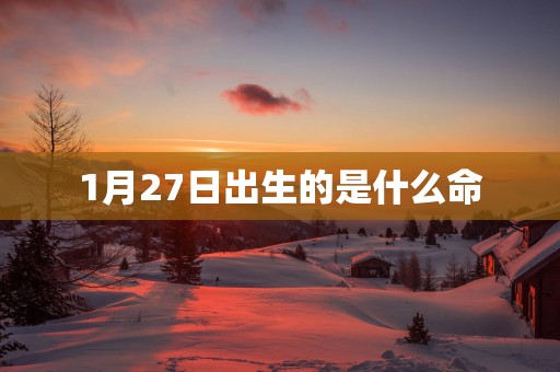 1月27日出生的是什么命