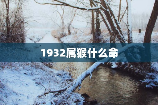 1932属猴什么命