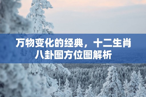 万物变化的经典，十二生肖八卦图方位图解析