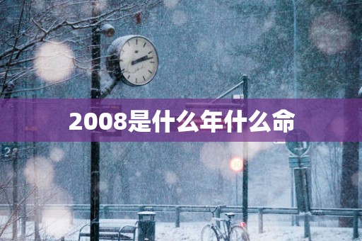 2008是什么年什么命
