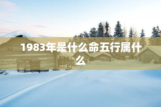 1983年是什么命五行属什么
