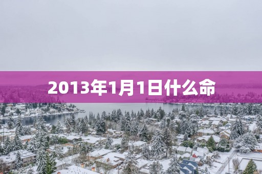 2013年1月1日什么命