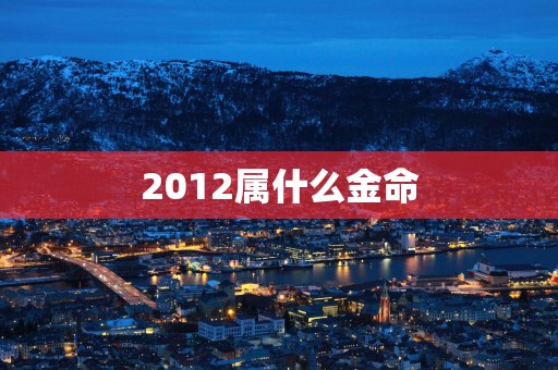 2012属什么金命