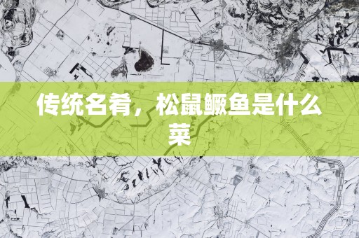 传统名肴，松鼠鳜鱼是什么菜