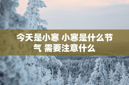 今天是小寒 小寒是什么节气 需要注意什么