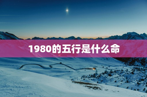 1980的五行是什么命