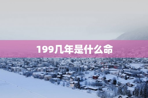 199几年是什么命