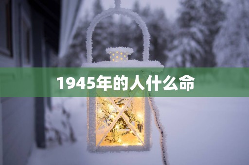 1945年的人什么命