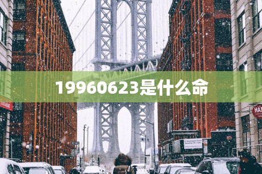 19960623是什么命