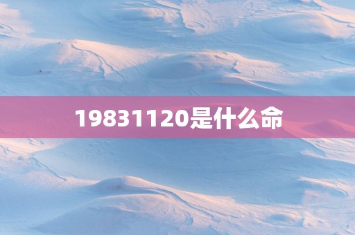19831120是什么命