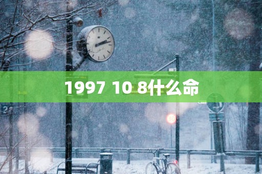 1997 10 8什么命
