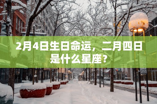 2月4日生日命运，二月四日是什么星座？