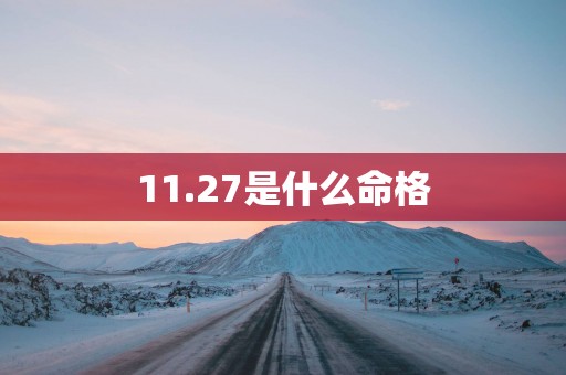 11.27是什么命格
