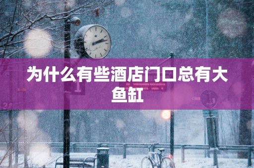 为什么有些酒店门口总有大鱼缸