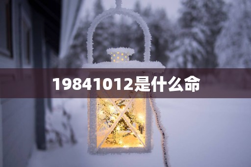 19841012是什么命