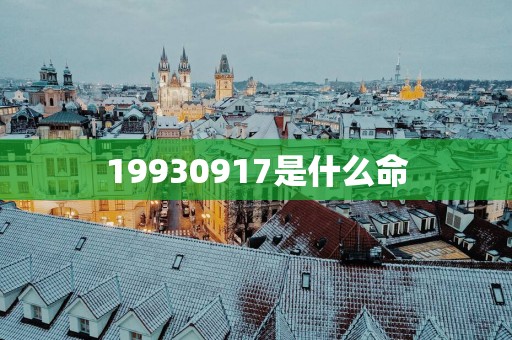 19930917是什么命