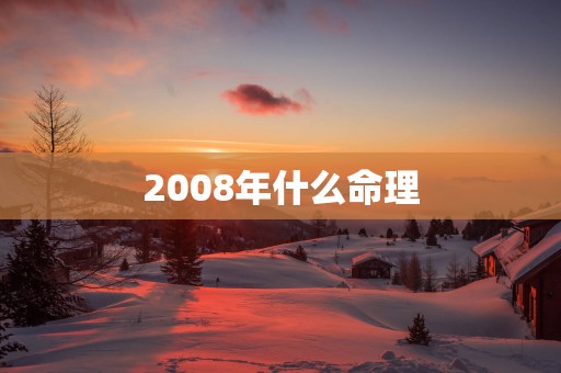 2008年什么命理