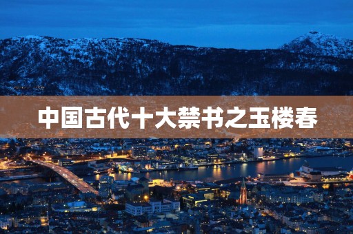 中国古代十大禁书之玉楼春