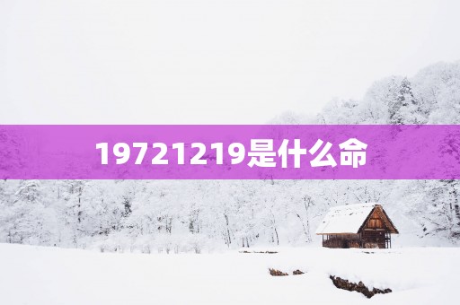 19721219是什么命