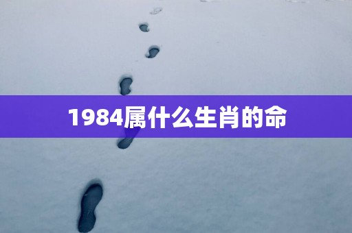 1984属什么生肖的命