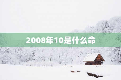 2008年10是什么命