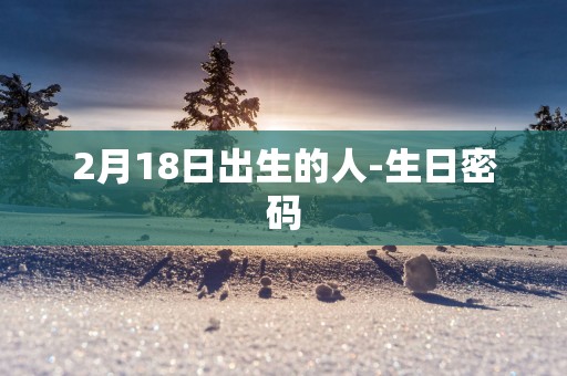 2月18日出生的人-生日密码