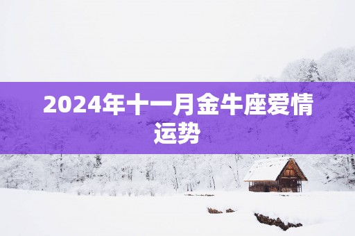 2025年十一月金牛座爱情运势