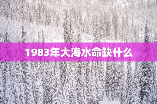 1983年大海水命缺什么