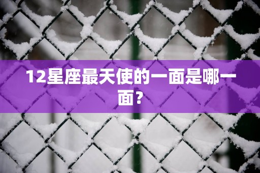 12星座最天使的一面是哪一面？