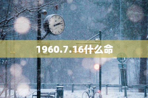 1960.7.16什么命