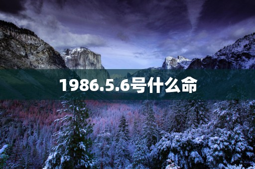 1986.5.6号什么命