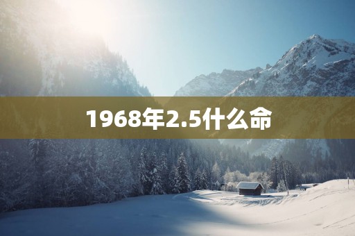 1968年2.5什么命