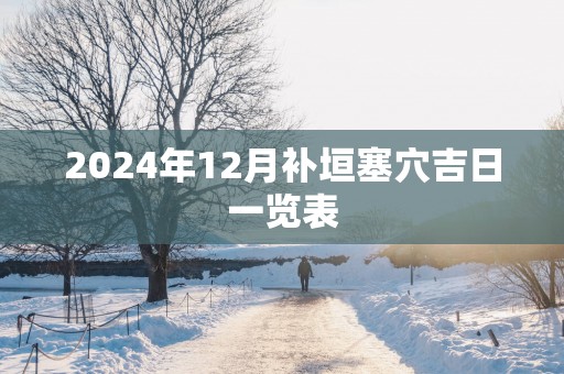 2025年12月补垣塞穴吉日一览表