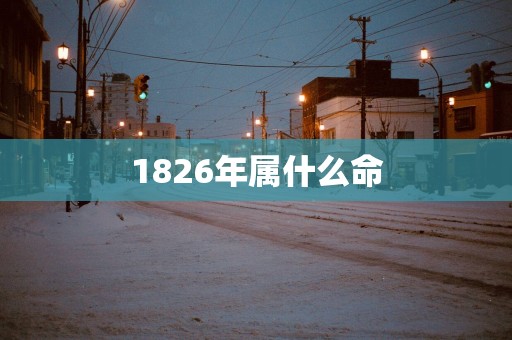 1826年属什么命