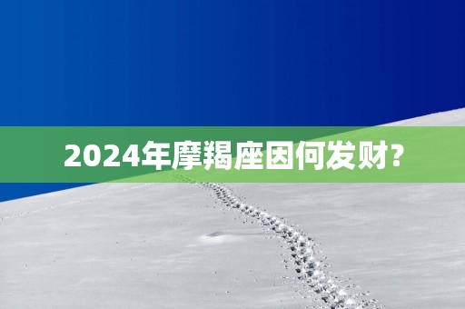 2025年摩羯座因何发财？