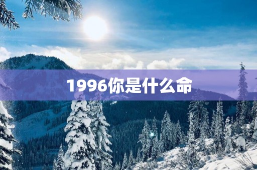 1996你是什么命