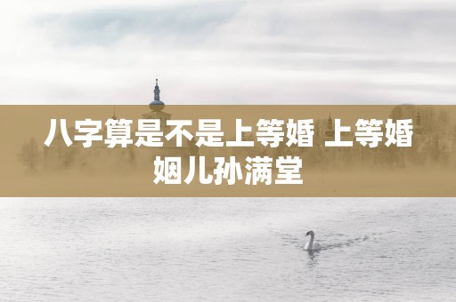 八字算是不是上等婚 上等婚姻儿孙满堂