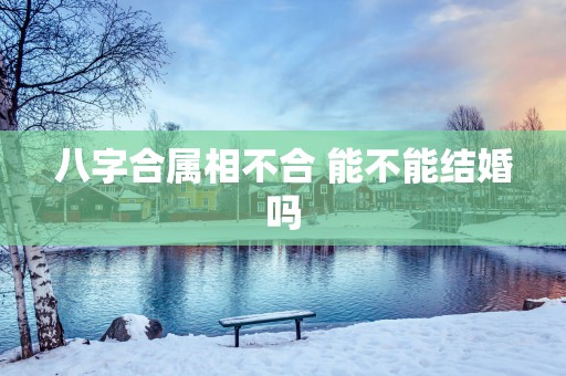八字合属相不合 能不能结婚吗