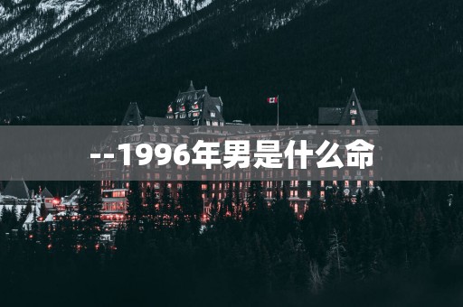 --1996年男是什么命