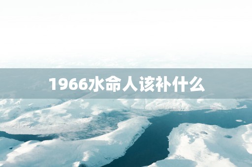 1966水命人该补什么