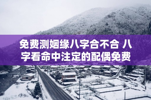 免费测姻缘八字合不合 八字看命中注定的配偶免费