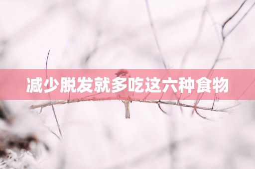 减少脱发就多吃这六种食物
