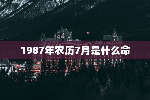 1987年农历7月是什么命