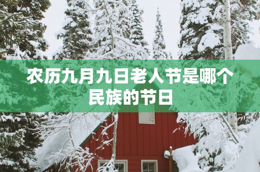 农历九月九日老人节是哪个民族的节日